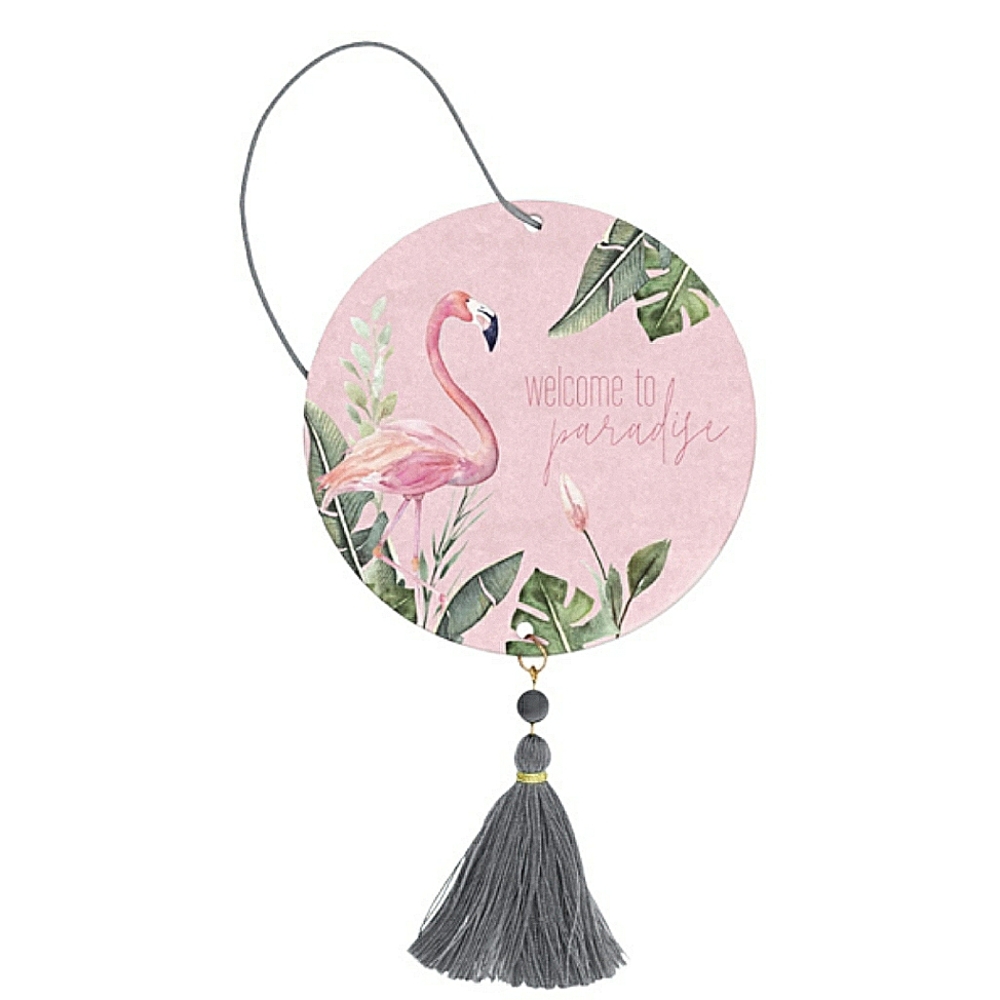 Karma Welcome to Paradise Flamingo Car Air Freshener Coconut Scent 2 Pack NWT